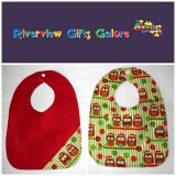 Reversible Bib - Christmas Owls Reversible Bib - Christmas Owls